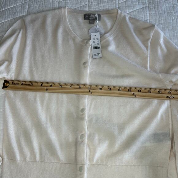 J.Crew Featherweight Cashmere Cardigan Women’s Snow White – Size XS New - Picture 11 of 11